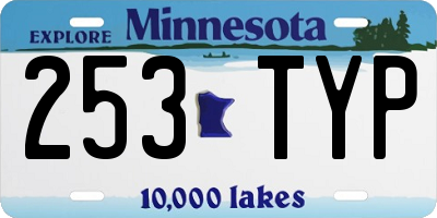 MN license plate 253TYP