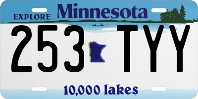 MN license plate 253TYY