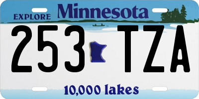 MN license plate 253TZA