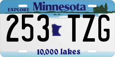 MN license plate 253TZG