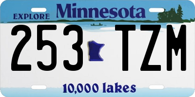 MN license plate 253TZM