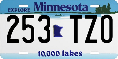 MN license plate 253TZO