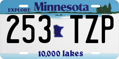 MN license plate 253TZP