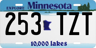 MN license plate 253TZT
