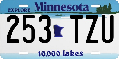 MN license plate 253TZU