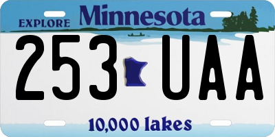 MN license plate 253UAA
