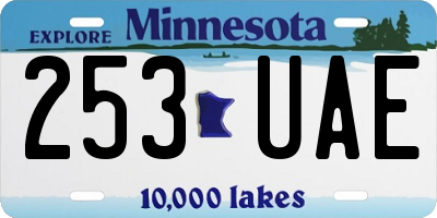 MN license plate 253UAE