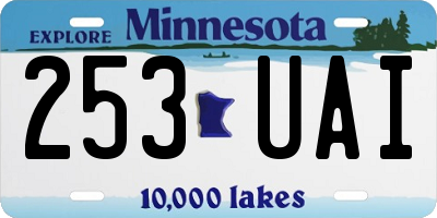 MN license plate 253UAI