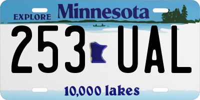 MN license plate 253UAL