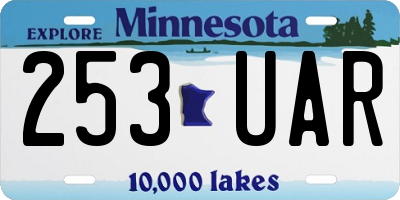 MN license plate 253UAR