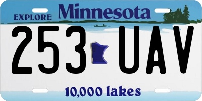 MN license plate 253UAV