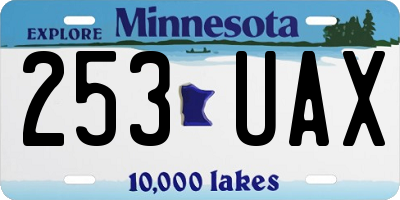 MN license plate 253UAX