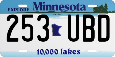 MN license plate 253UBD