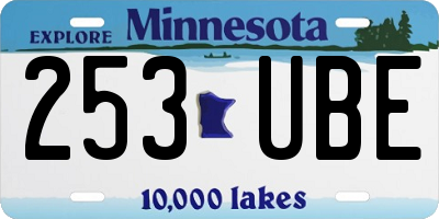 MN license plate 253UBE