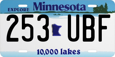 MN license plate 253UBF