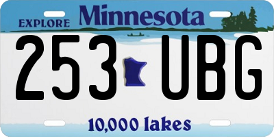 MN license plate 253UBG