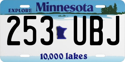 MN license plate 253UBJ