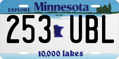 MN license plate 253UBL