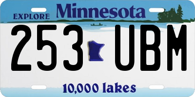 MN license plate 253UBM