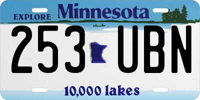 MN license plate 253UBN
