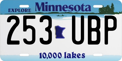 MN license plate 253UBP