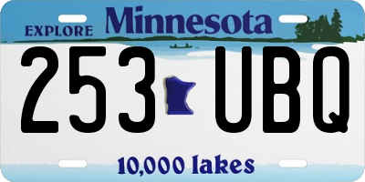 MN license plate 253UBQ