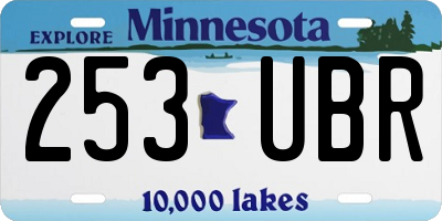 MN license plate 253UBR
