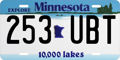 MN license plate 253UBT