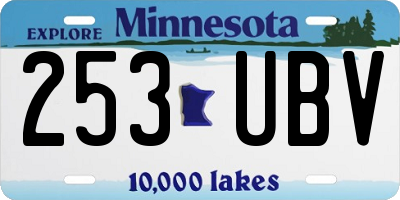 MN license plate 253UBV