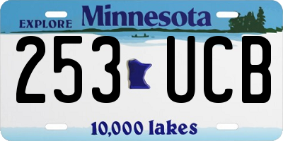 MN license plate 253UCB
