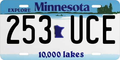 MN license plate 253UCE