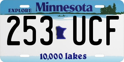 MN license plate 253UCF