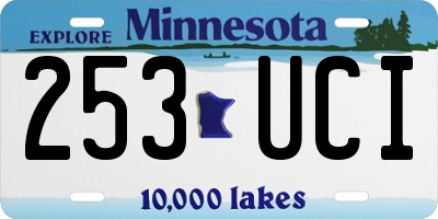 MN license plate 253UCI