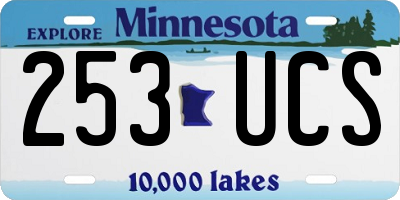 MN license plate 253UCS