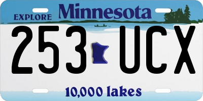 MN license plate 253UCX