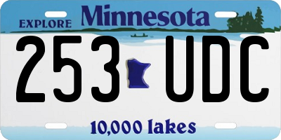 MN license plate 253UDC