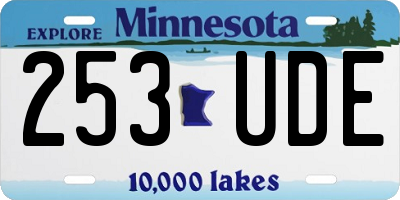 MN license plate 253UDE