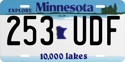 MN license plate 253UDF
