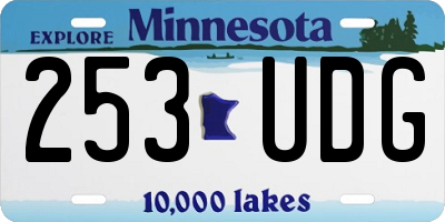 MN license plate 253UDG