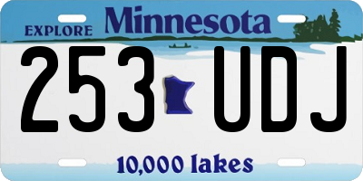 MN license plate 253UDJ