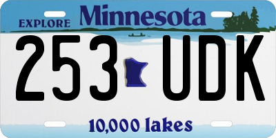 MN license plate 253UDK