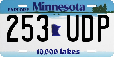 MN license plate 253UDP