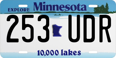 MN license plate 253UDR