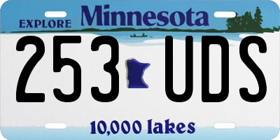 MN license plate 253UDS