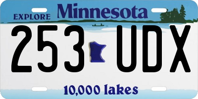 MN license plate 253UDX