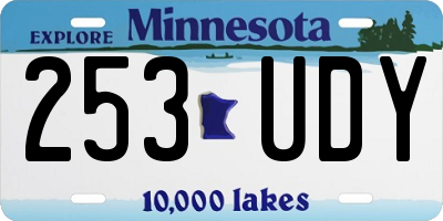 MN license plate 253UDY