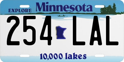 MN license plate 254LAL