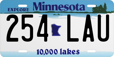 MN license plate 254LAU