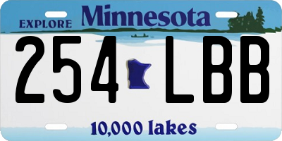 MN license plate 254LBB