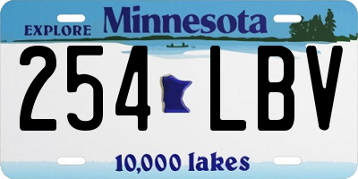 MN license plate 254LBV